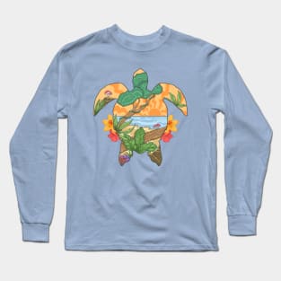 Turtle Summer Beach Paradise Long Sleeve T-Shirt